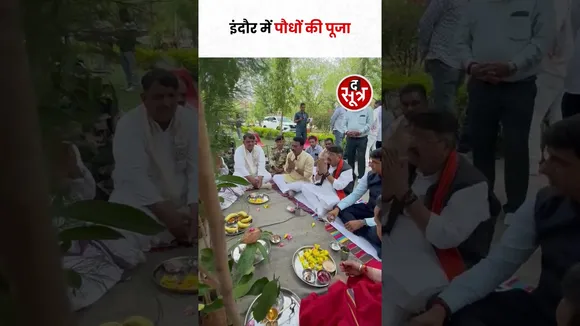 मंत्री Kailash Vijayvargiya ने अन्य जनप्रतिनिधियों के साथ की पौधों की पूजा #shorts