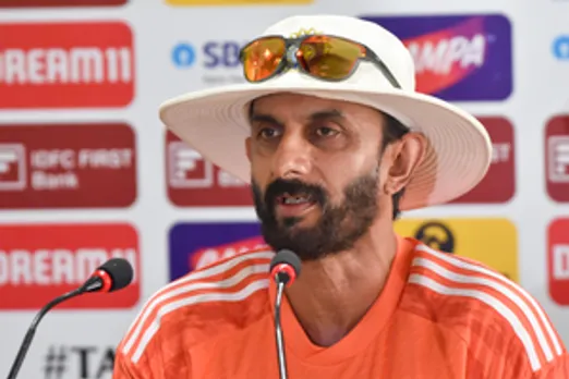 Ranchi : India's batting coach Vikram Rathour addresses a press conference ahead of the fourth Test cricket match between India and England