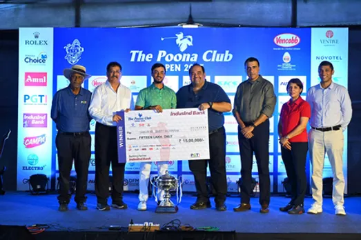 Shaurya Bhattacharya saves best for last to snatch victory in playoff in The Poona Club Open 2025 in Pune on Friday. Photo credit: PGTI