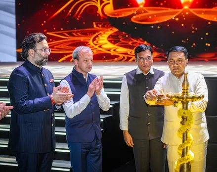 FIDE World Cup 2025 inaugurated with winner's trophy named as Viswanathan Anand Cup, in a grand opening ceremony at the Dr. Shyama Prasad Mukherjee Stadium in Panaji, Goa on Friday.  Photo credit: AICF