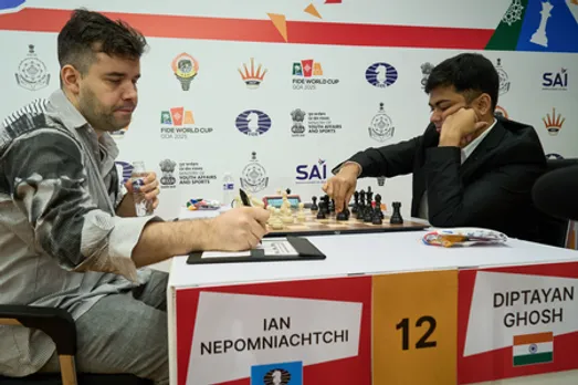 FIDE World Cup: Diptayan Ghosh upsets Nepomniachthi with black (Credit: FIDE)