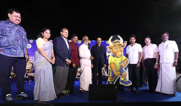 Tamil Nadu trophy tour and Official Mascot 'Kangeyan' launched for FIH Hockey Men’s Junior World Cup in Chennai on Monday. Photo credit: Hockey India