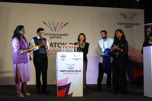 Sports Minister Dr. Mandaviya kicks off King’s Baton Relay for Glasgow 2026 Commonwealth Games in New Delhi on Tuesday. Photo credit: SAI Media