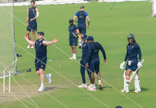 Kolkata: South Africa players practise ahead of 1st Test against India