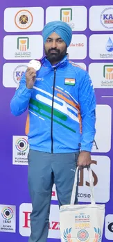 Olympian Gurpreet Singh won a silver in 25m centre fire pistol as India finish third in the International Shooting Sport Federation (ISSF) World Championship at the Olympic Shooting Range in Cairo, Egypt, on Monday. Photo credit: NRAI