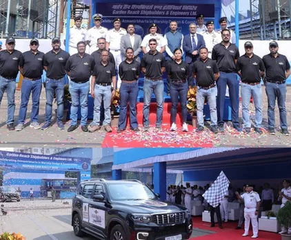 Indian Navy’s ‘Naman’ car rally concludes in Kolkata (Photo: IANS)