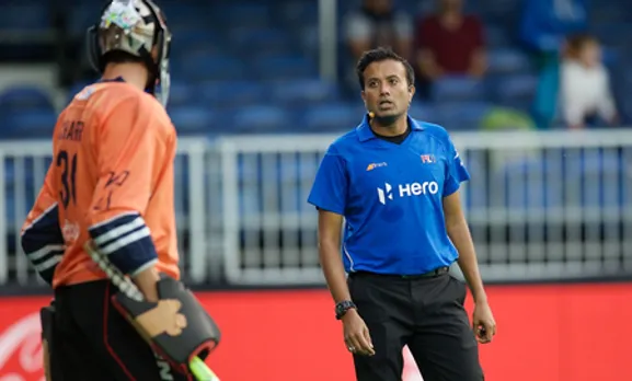 Hockey India congratulates Raghu Prasad RV on being named FIH Umpire of the Year (Credit: Hockey India)