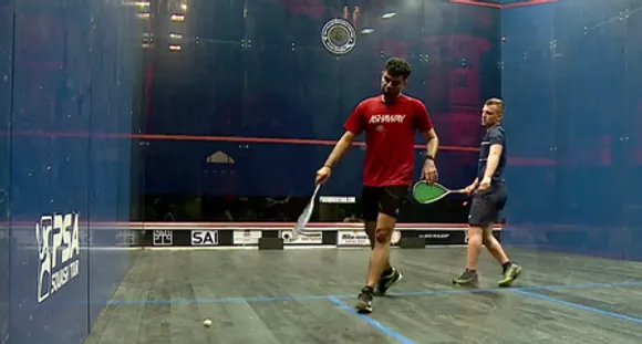 Velavan Senthilkumar beats sixth seed Bernat Jaume; Ramit Tandon also advances in the Daly College SRFI Indian Open squash Championship in Indore on Wednesday. Photo credit: SRFI