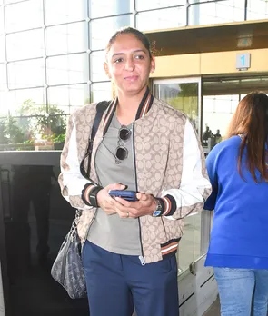 Mumbai: Harmanpreet Kaur Spotted at Airport