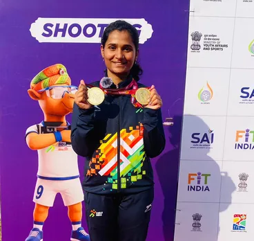 Sakshi Padekar overcomes financial difficulties to secure 10m air rifle gold in KIUG 2025 (Credit: KIUG)