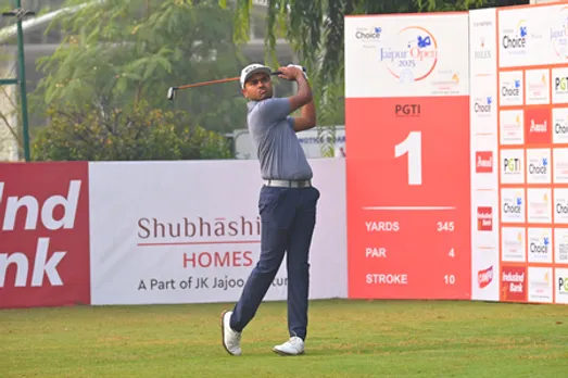 Teenager Manoj S. shoots 63 for the first-round lead of the Jaipur Open 2025 the next event on the Professional Golf Tour of India (PGTI). Photo credit: PGTI