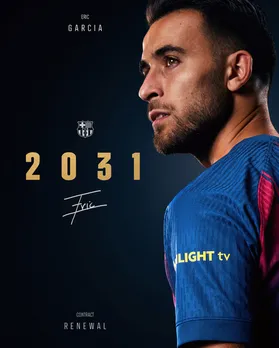 FC Barcelona defender Eric Garcia signs new contract until 2031. Photo credit: FCBarcelona/X