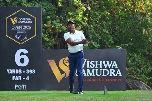 N. Thangaraja moves to the top with day’s best 66 in the Vishwa Samudra Open 2025 being played at the Delhi Golf Club (DGC) in New Delhi on Wednesday. Photo credit: PGTI