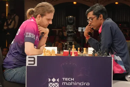 Alpine SG Pipers beat American Gambits to jump to second spot; leaders Mumba Masters defeat Alaskan Knights on the fourth day of the Global Chess League (GCL) in Mumbai on Wednesday. Photo credit: GCL