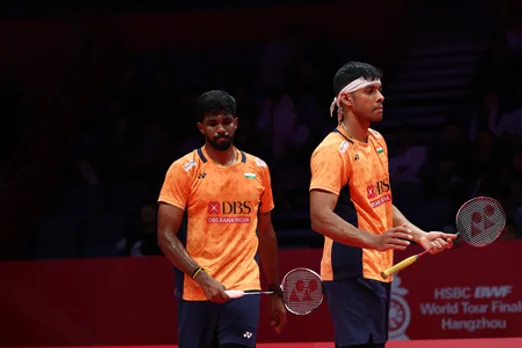 Satwiksairaj Rankireddy and Chirag Shetty continue winning run, beat Fajar Alfian and Muhammad Shohibul Fikri to lead Group B in World Tour Finals at the Hangzhou Olympic Sports Centre Gymnasium on Thursday. Photo credit: BWF Photos