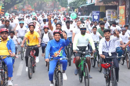 Mansukh Mandaviya officiates first anniversary of Fit India Sundays with cycling event in Puducherry