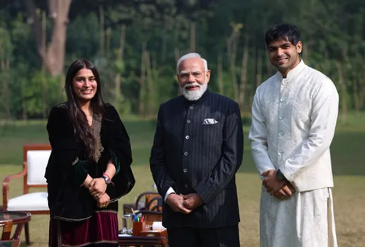 PM Modi hosts javelin ace Neeraj Chopra, wife Himani, at his residence