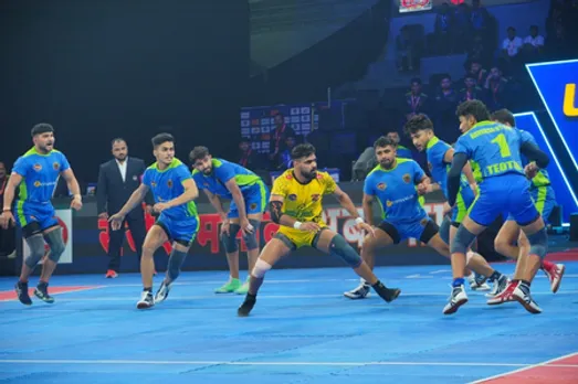 Young talent Himesh Tewatiya shines as Purvanchal Panthers edge Aligarh Tigers in thriller in the Uttar Pradesh Kabaddi League (UPKL) Season 2 at the Noida Stadium in Noida on Sunday.
