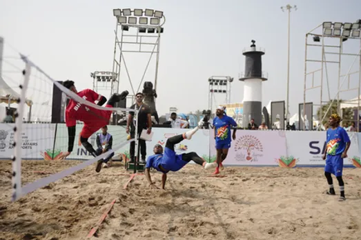 Haryana women, Delhi men clinch sepak-takraw gold medals in the Khelo India Beach Games (KIBG) 2026 in Diu on Thursday. Photo credit: SAI Media