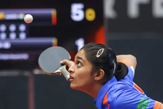 Hansini Mathan and Sanil Shetty upset seeded opponents to advance to the second round of the WTT Feeder Series 2026 at the SAMA Indoor Sports Complex in Vadodara on Friday. Photo credit: UTT