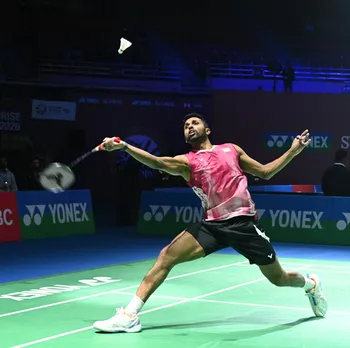 H.S. Prannoy, Kidambi Srikanth pack off youngsters to reach Round 2; Malvika Bansod also advances in women's singles competition of India Open 2026 at the Indira Gandhi Indoor Stadium in New Delhi on Wednesday. Photo credit: BAI