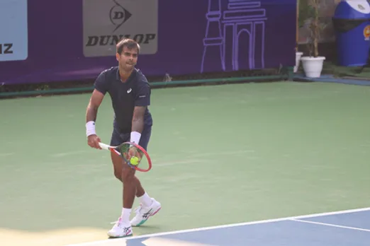 Sumit Nagal reaches second round, top seed Dane Sweeny sent packing in the first round of the Delhi Open 2026, ATP Challenger 75 event being played at the DLTA Complex in New Delhi on Tuesday. Photo credit: IANS
