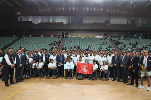 ONGC launches 7th Para Games in Delhi, 300 athletes from oil PSUs take part in the event which is being held at the t the Thyagaraj Stadium in New Delhi. Photo credit: ONGC
