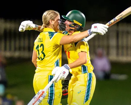 Georgia Voll, Phoebe Litchfield help Australia take Women's One-day international series with five-wicket win over India at the Bellerive Oval in Hobart on Friday. Photo credit:  cricket.com.au/X