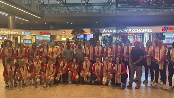 England women’s hockey team reaches Hyderabad for FIH World Cup 2026 Qualifiers (Credit: Hockey India)