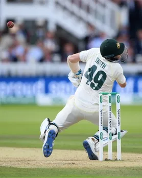 Aug 2019,London,Ashes: Hit by Archer bouncer, Smith retires hurt,Hit by Archer bouncer, Smith retires hurt,