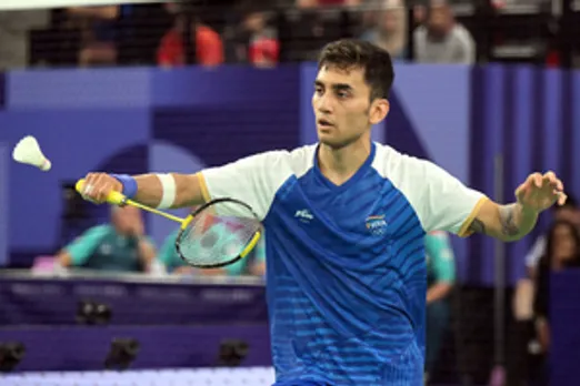 Paris : India's Lakshya Sen in action during the men's singles badminton bronze medal match at the Paris Olympics 2024