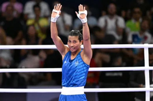Paris: India's Lovlina Borgohain and Norway's Sunniva Hofstad in action during women's boxing 75 kg round of 16 at the 2024 Summer Olympics
