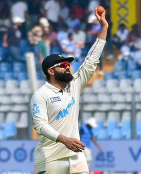 Mumbai: New Zealand's Ajaz Patel celebrates his five-wicket haul