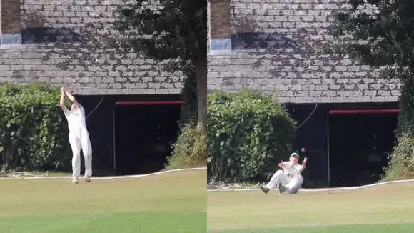 Hilarious fielding effort during a village league match (Source: X)