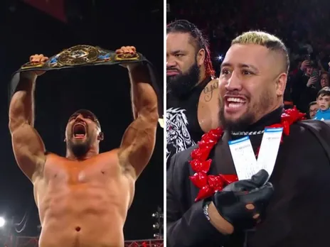 WATCH: Bloodline interfere in Jey Uso's match against Bron Breakker, cost him title on WWE Raw