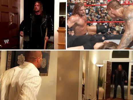 WATCH: Throwback to Triple H destroying Randy Orton in his house