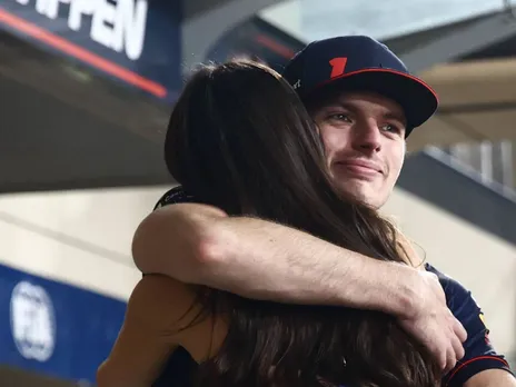 Max Verstappen with his girlfriend 