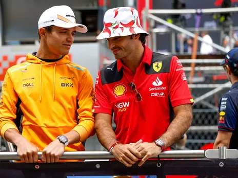 Lando Norris with Carlos Sainz