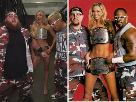 Maxxine Dupri pulls of Stacy Keibler's semi naked title costume for Halloween
