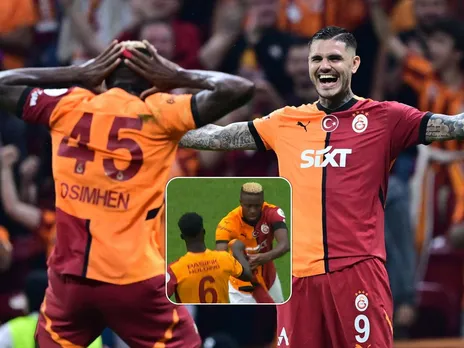 Victor Osimhen and Mauro Icardi