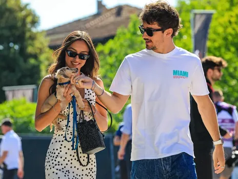 Charles Leclerc and his girlfriend 
