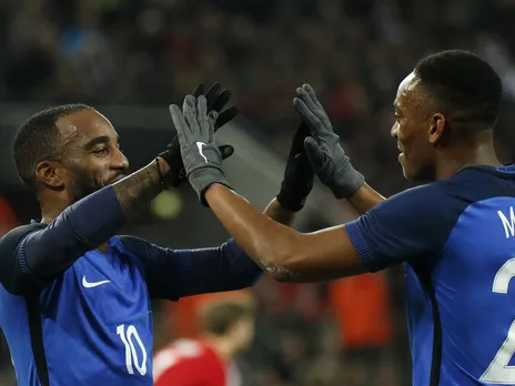 Alexander Lacazatte and Anthony Martial