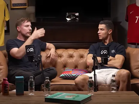Mr Beast along with Cristiano Ronaldo