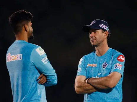 Shreyas Iyer with Ricky Ponting 