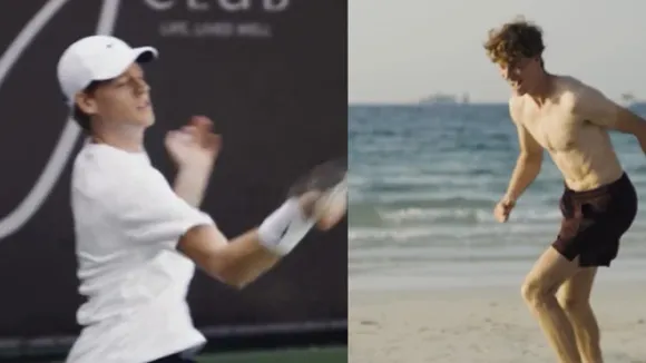 Jannik Sinner trains in Dubai (Source - IG)