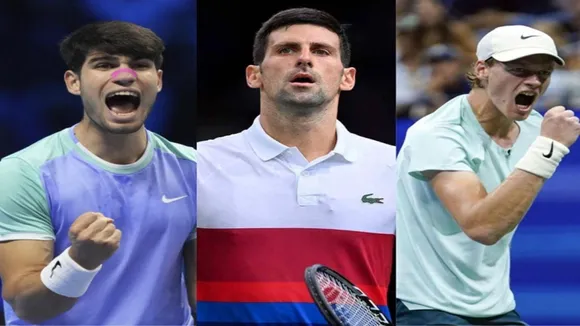 Carlos Alcaraz and Jannik Sinner, Novak Djokovic