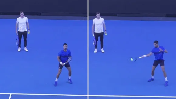 Andy Murray has arrived in Melbourne to begin his partnership with Novak Djokovic