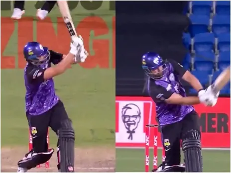 Tim David does a 'MS Dhoni' to win the game for Hobart Hurricanes (File Photo: Screengrab/X)
