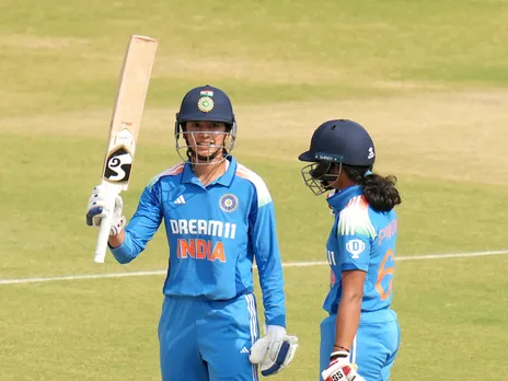 Smriti Mandhana celebrates her 10th ODI century (File Photo: X)