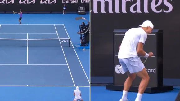  Holger Rune hits a ridiculous passing shot